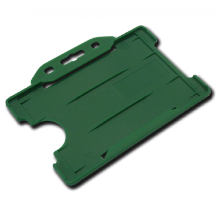Dark Green Single-Sided ID Card Holder (86mm x 54mm Landscape)